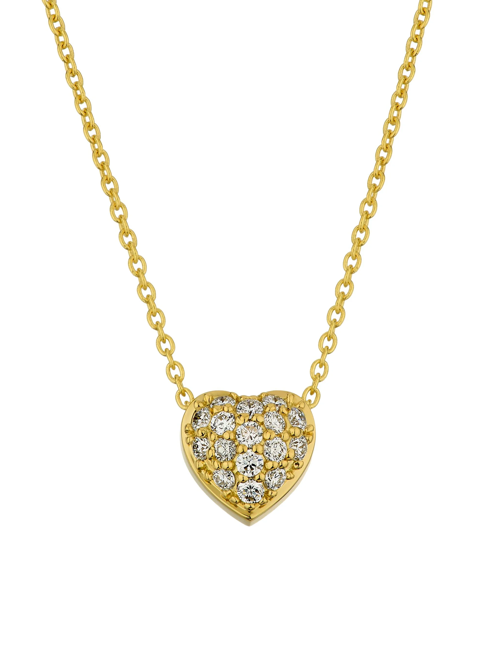 Women's Tiny Treasures 18K White Gold & 0.15 TCW Diamond Heart Pendant Necklace - Yellow Gold - 1