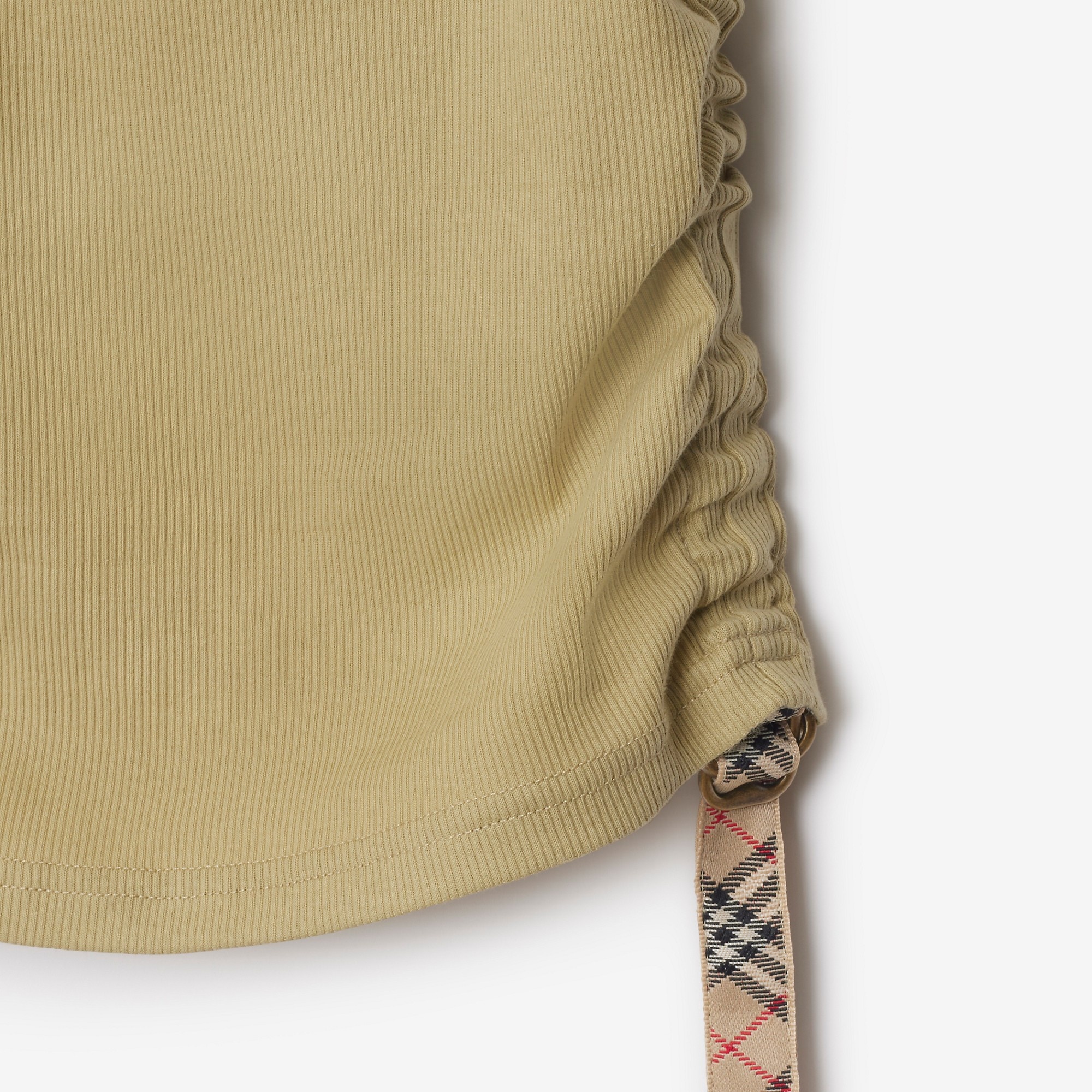 Check Trim Stretch Cotton Vest - 5