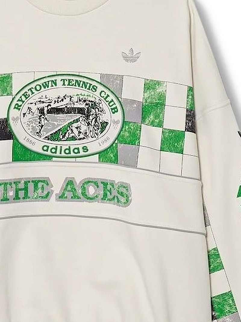 adidas checkers-print sweatshirt outlook