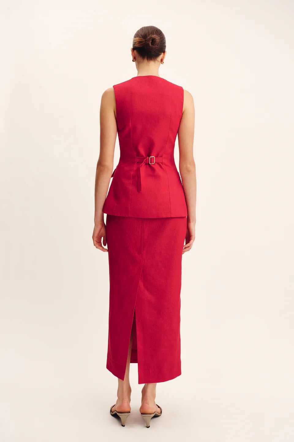 Bonnie Pencil Skirt Red - 3