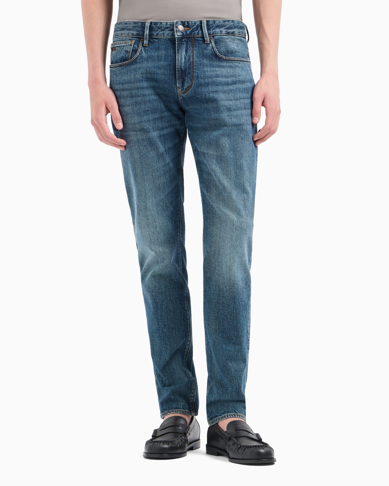 J06 SLIM-FIT, WASHED DENIM JEANS - 2