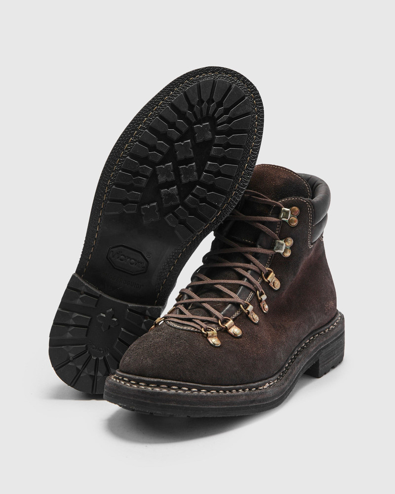 Guidi 19M Hiking Boot in Dark Brown Reverse Calf Leather outlook