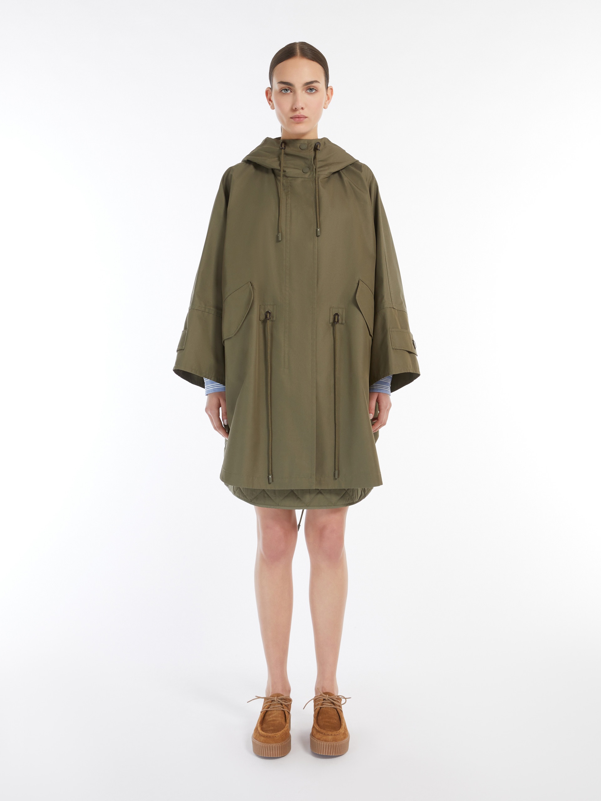 USA Water-repellent cotton gabardine cape - 3