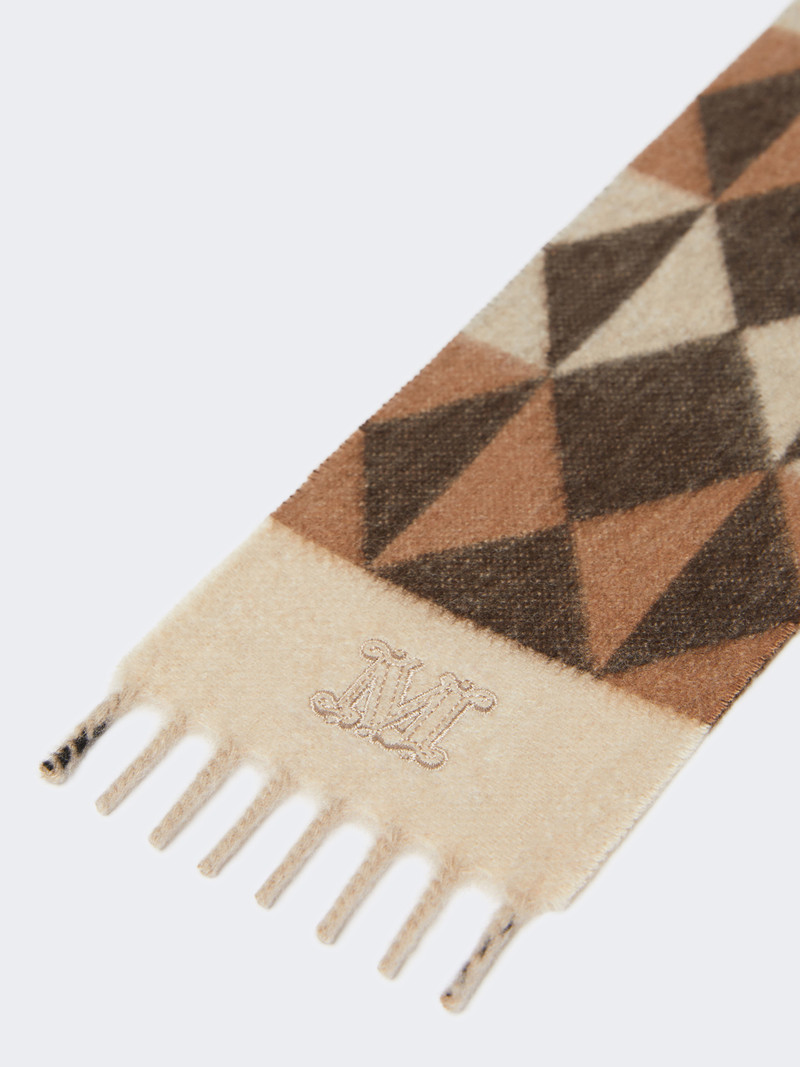 Max Mara WSMINI Jacquard cashmere scarf outlook