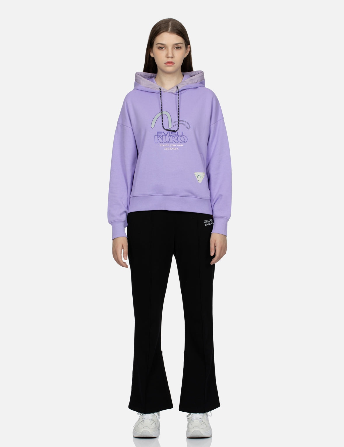 Seagull Print and Embroidery Loose Fit Hoodie - 5