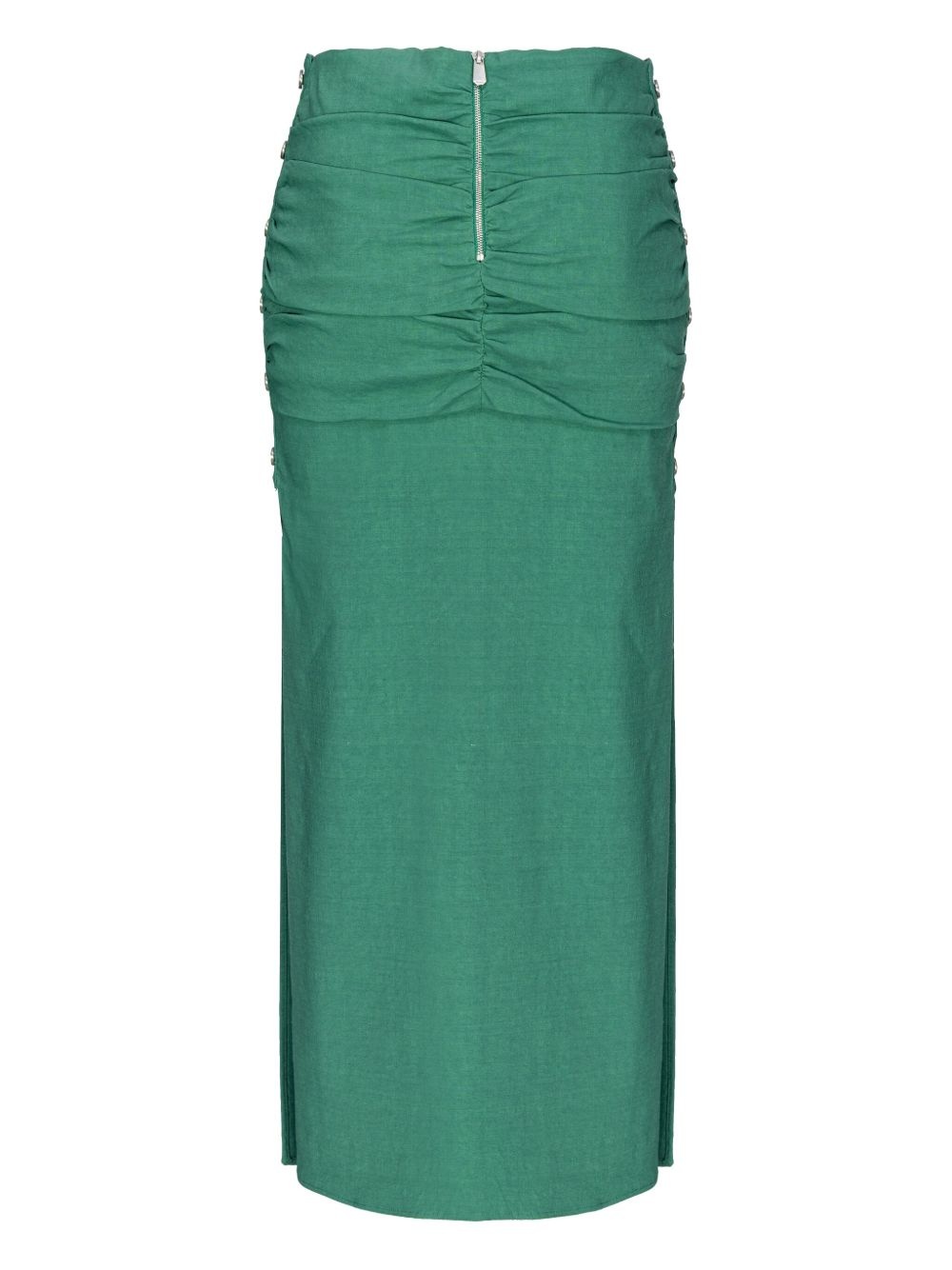 draped-detailing midi skirt - 2