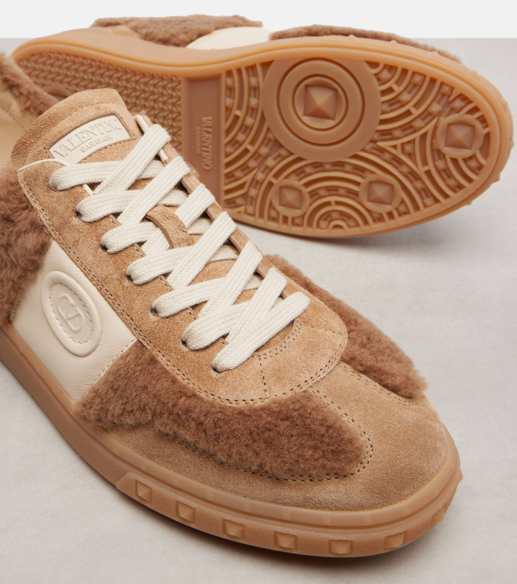 Upvillage suede and faux fur sneakers - 5
