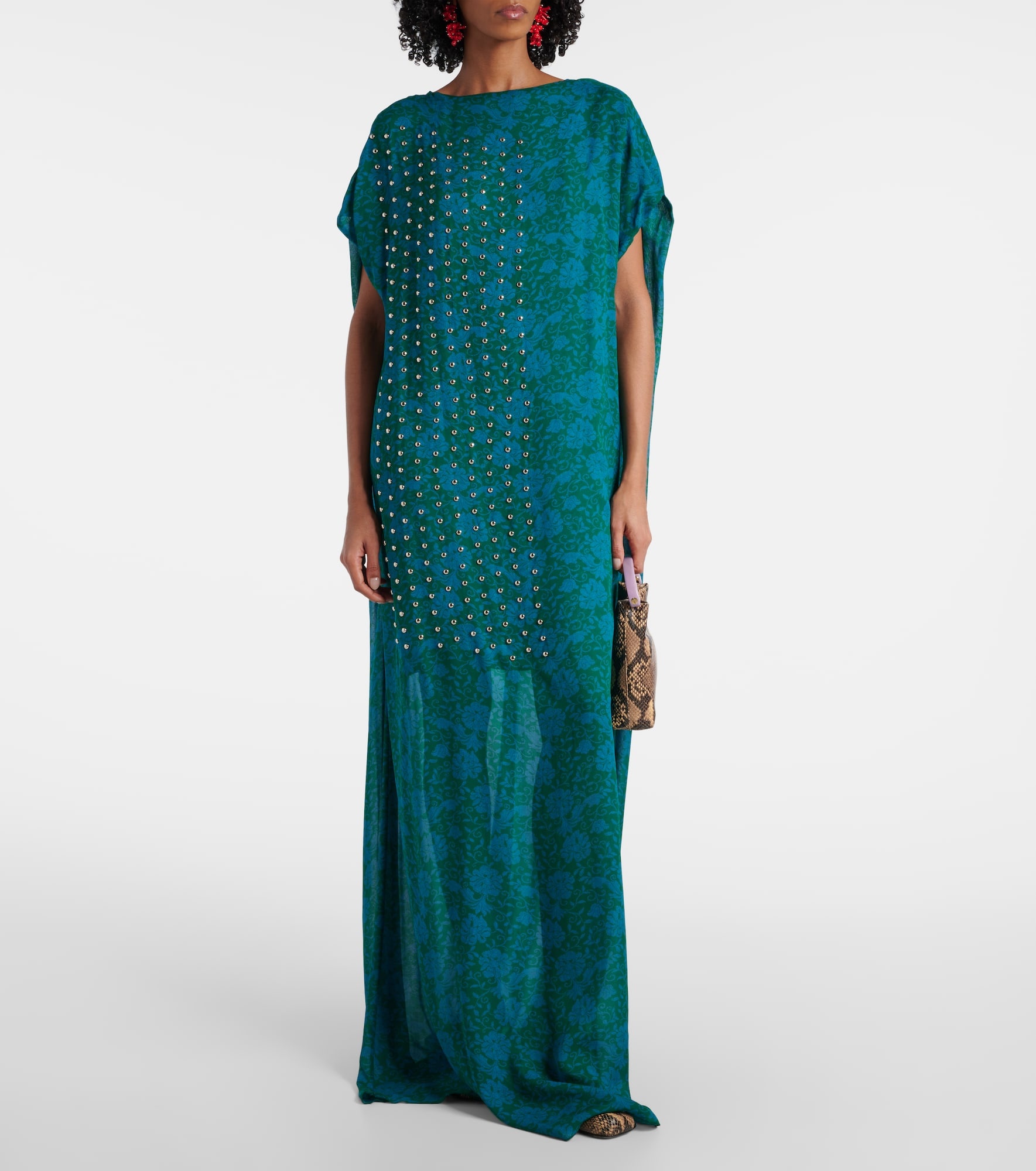 Printed embellished maxi dress - 2