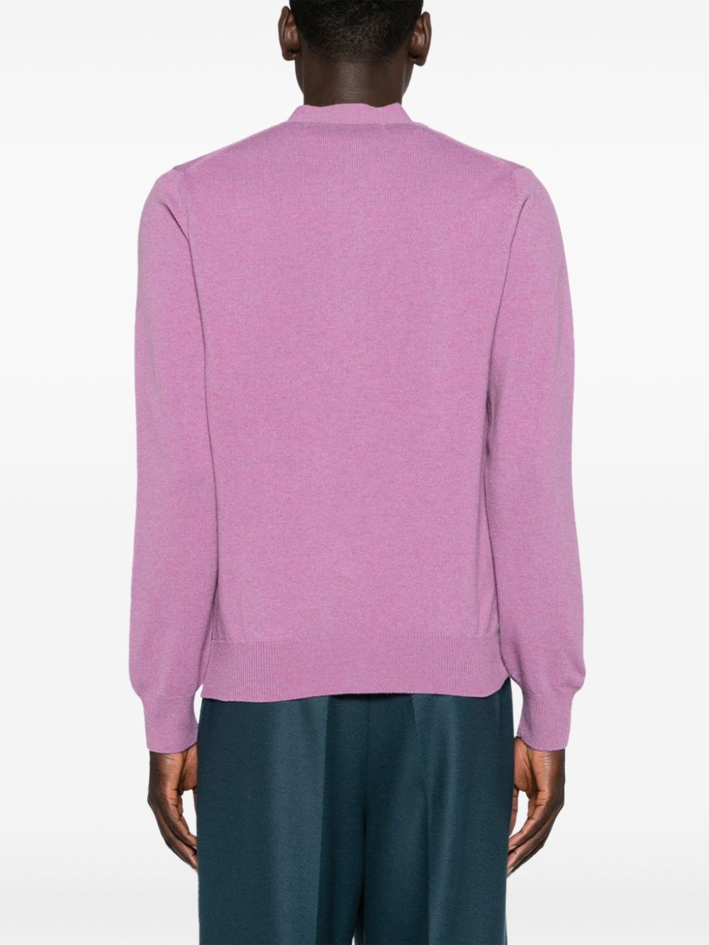 V-neck wool cardigan - 5