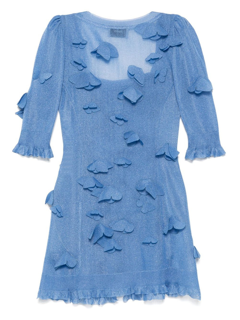 COPERNI butterfly-appliqué knitted mini dress outlook