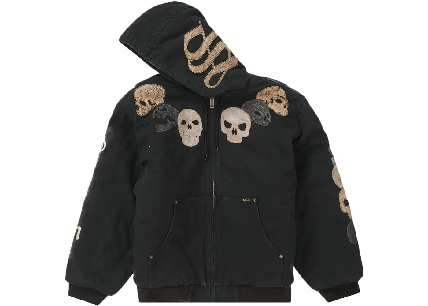 Supreme Great China Wall Hooded Work Jacket Black - 1