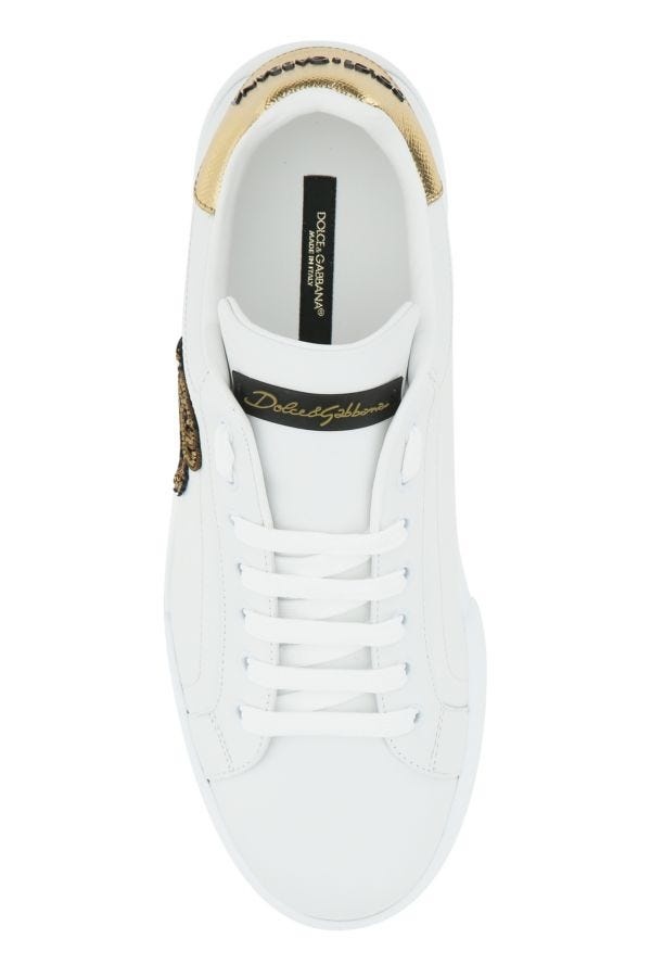 White leather Portofino sneakers - 4