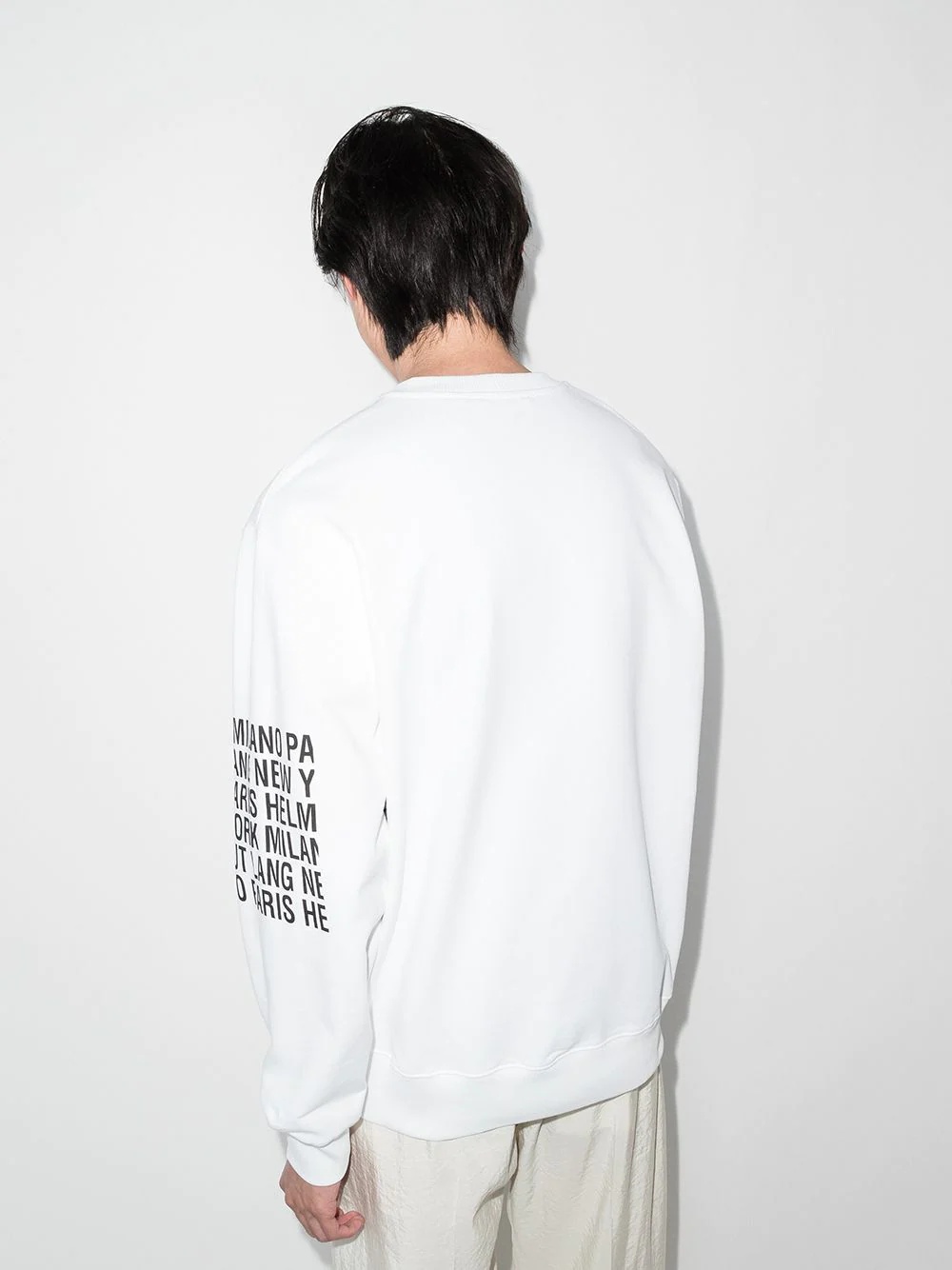 Box-logo cotton sweatshirt - 3