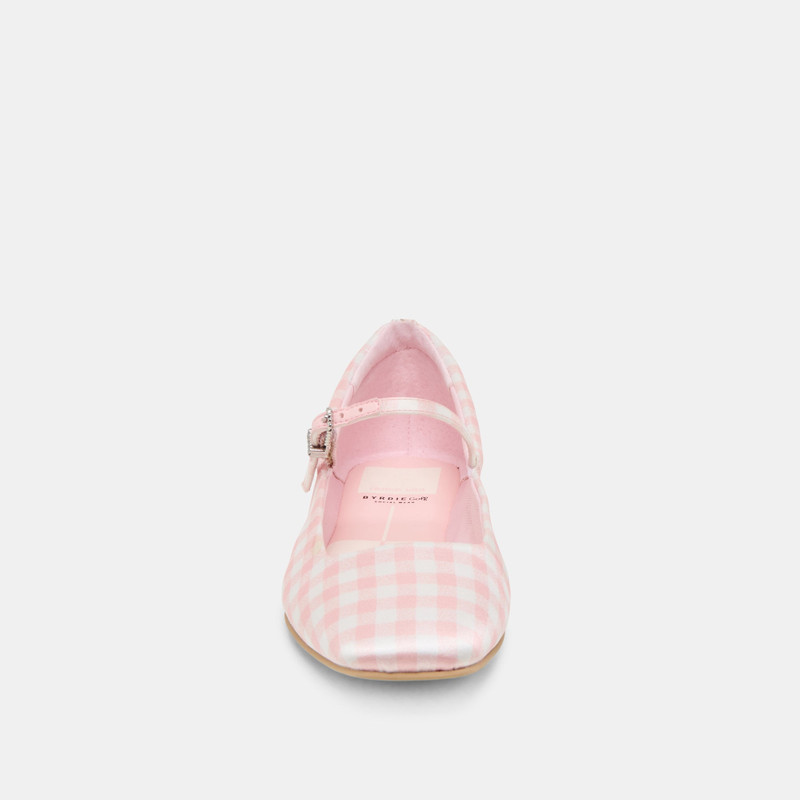 REYES X BYRDIE GOLF BALLET FLATS PINK PLAID GINGHAM 11