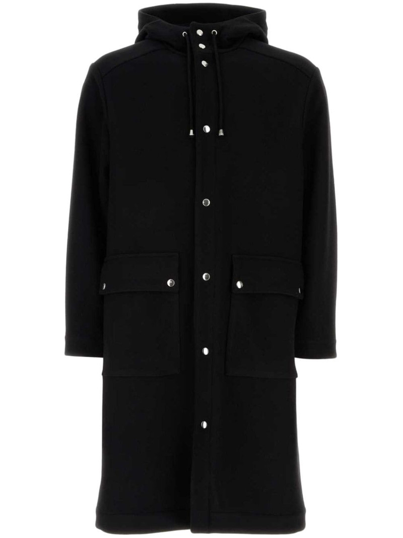 drawstring buttoned parka 1