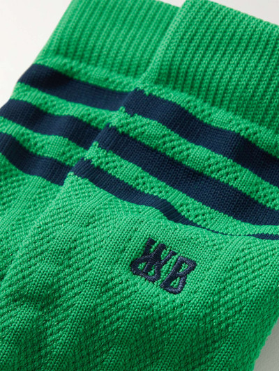 adidas + Wales Bonner Logo-Embroidered Striped Recycled Ribbed-Knit Socks outlook