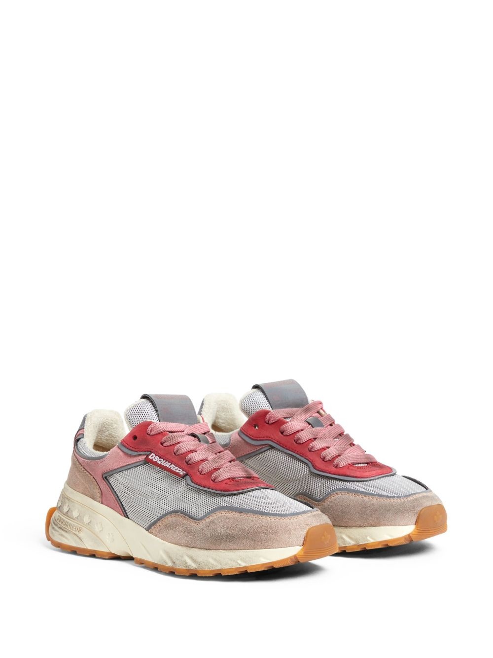 distressed-finish sneakers - 2