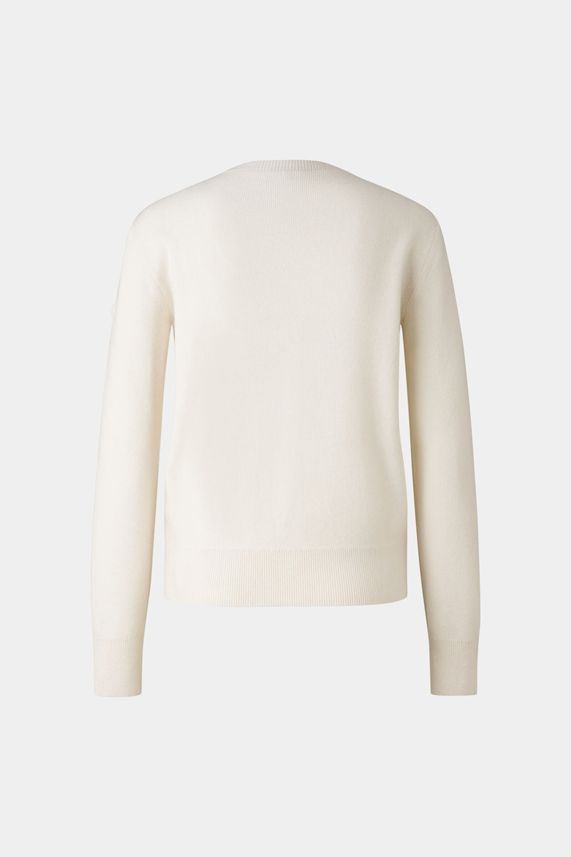 BOGNER Zilly Hybrid knit jacket in Off-white outlook