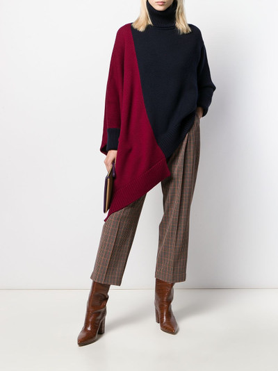 Monse asymmetric hem color-block sweater outlook