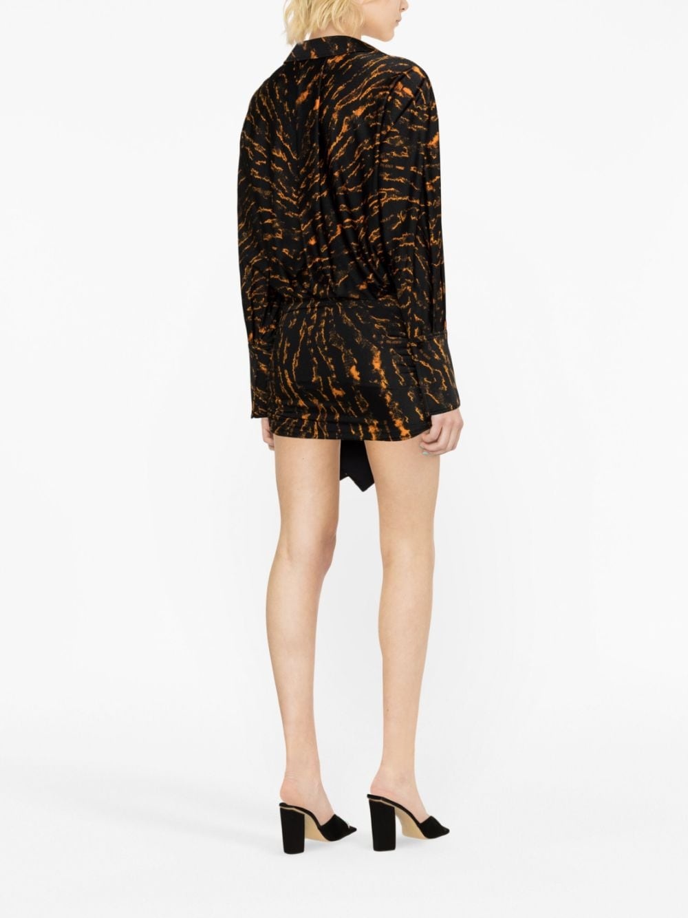 abstract-patterned shirt dress - 3