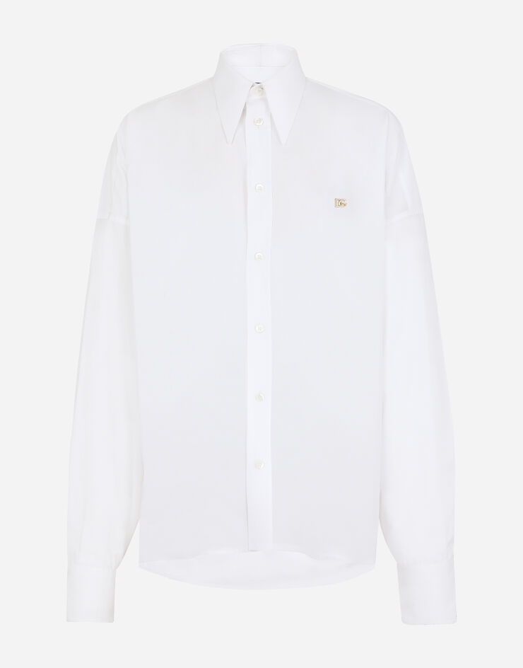Cotton shirt with DG logo - 1