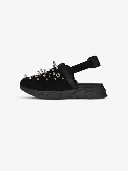 MARSHMALLOW SANDALS IN RUBBER, SUEDE, SHEARLING WITH STUDS - 4