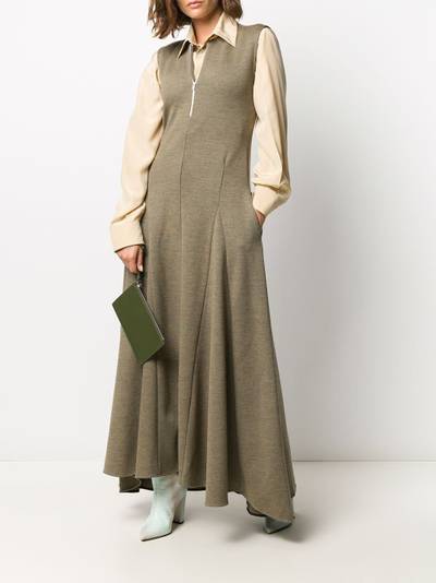 Jil Sander sleeveless virgin wool godet dress outlook