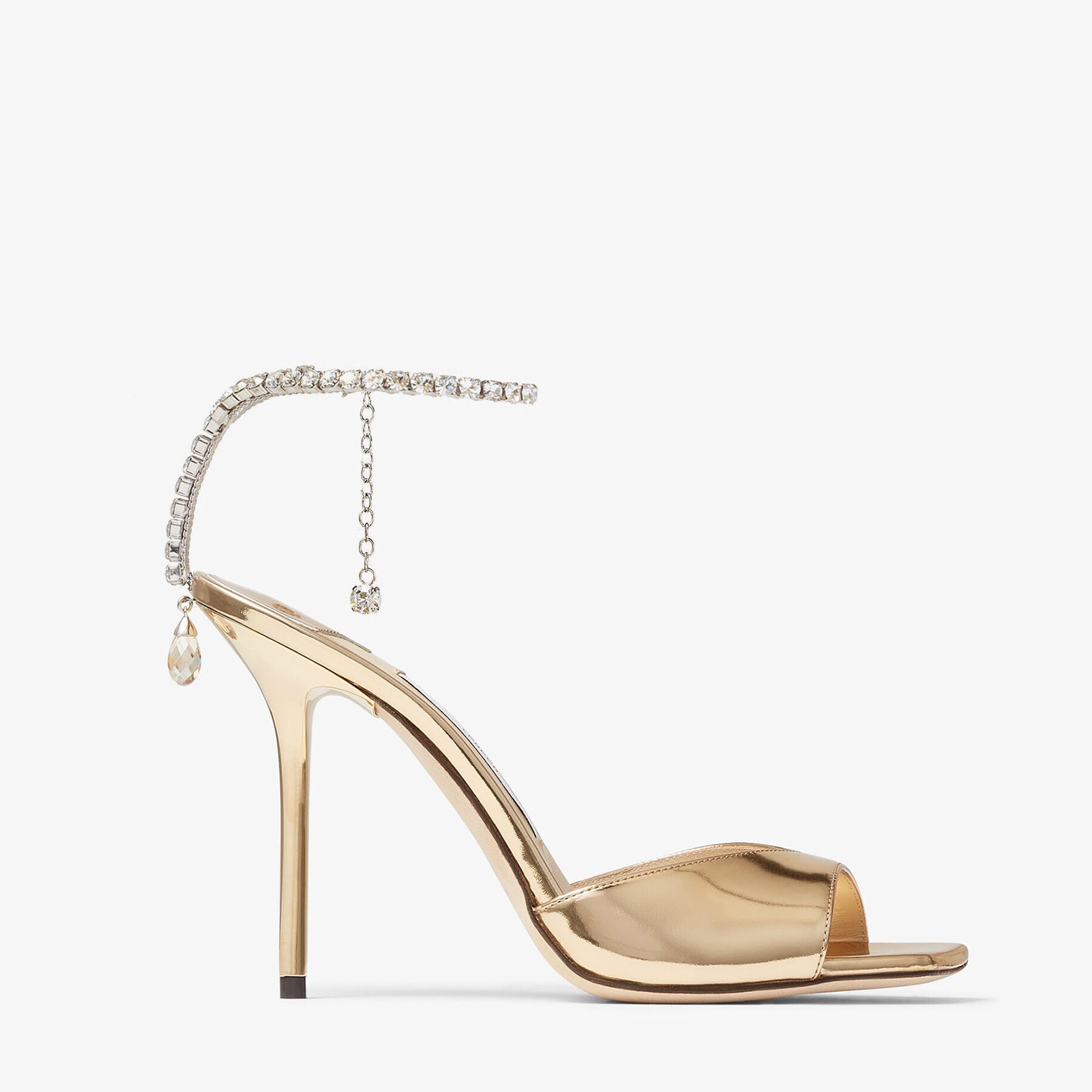 Saeda Sandal 100
Gold Liquid Metal Sandals with Crystal Embellishment - 1