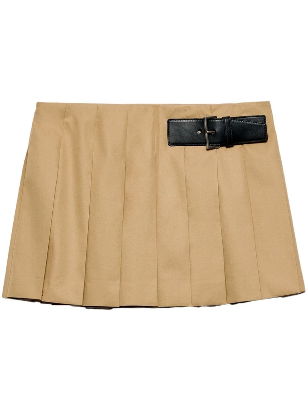 buckled pleated miniskirt - 1