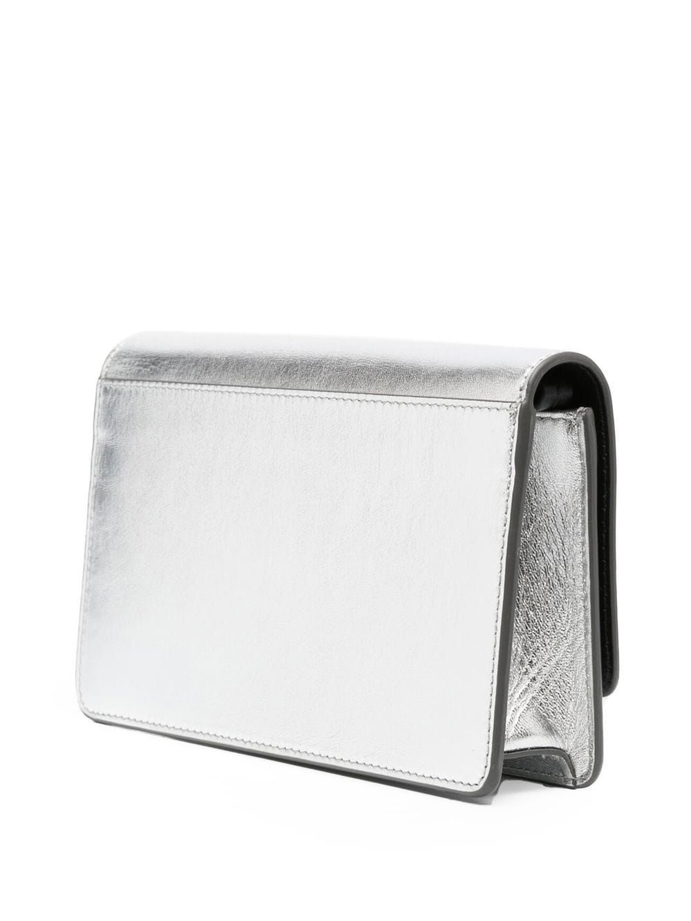 metallic-finish clutch bag - 4