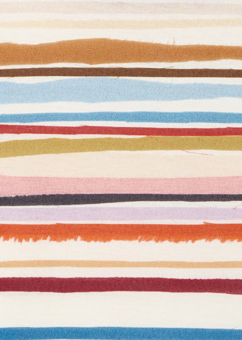 Paul Smith Ecru 'Painted Signature Stripe' T-Shirt outlook