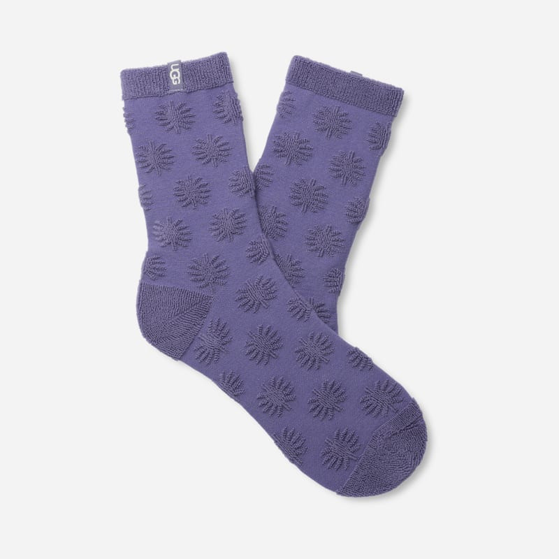 ® Men's Dallys Terry 3/4 Crew in Dusted Iris Sun Logo 1