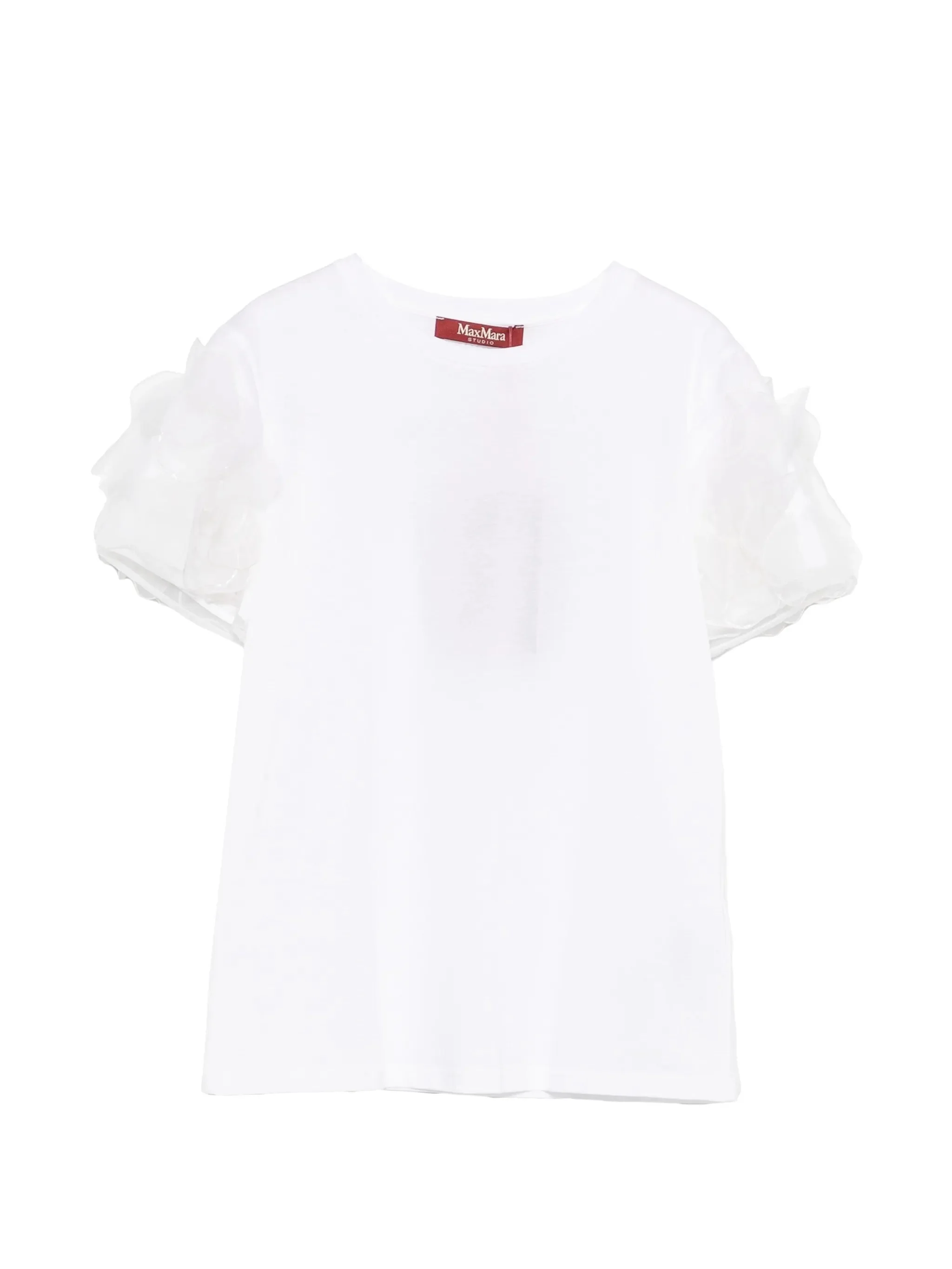 Max Mara Studio Ruffled Sleeve T-shirt - 1