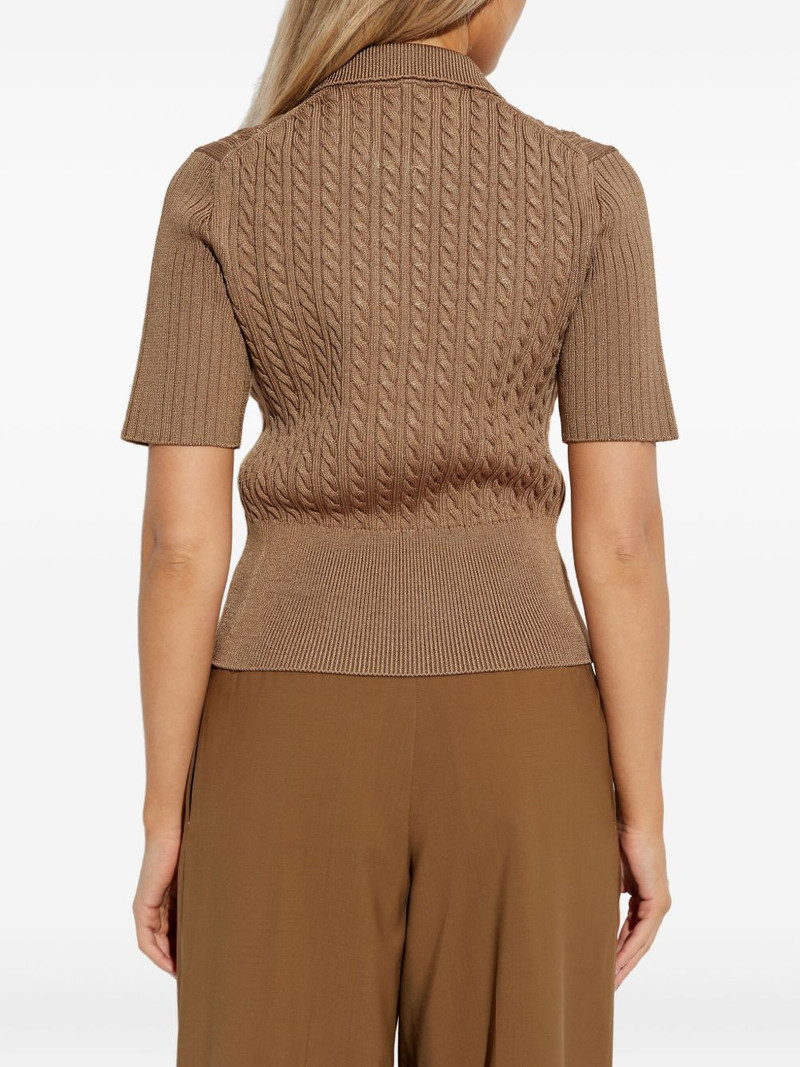 cable-knit polo shirt 4