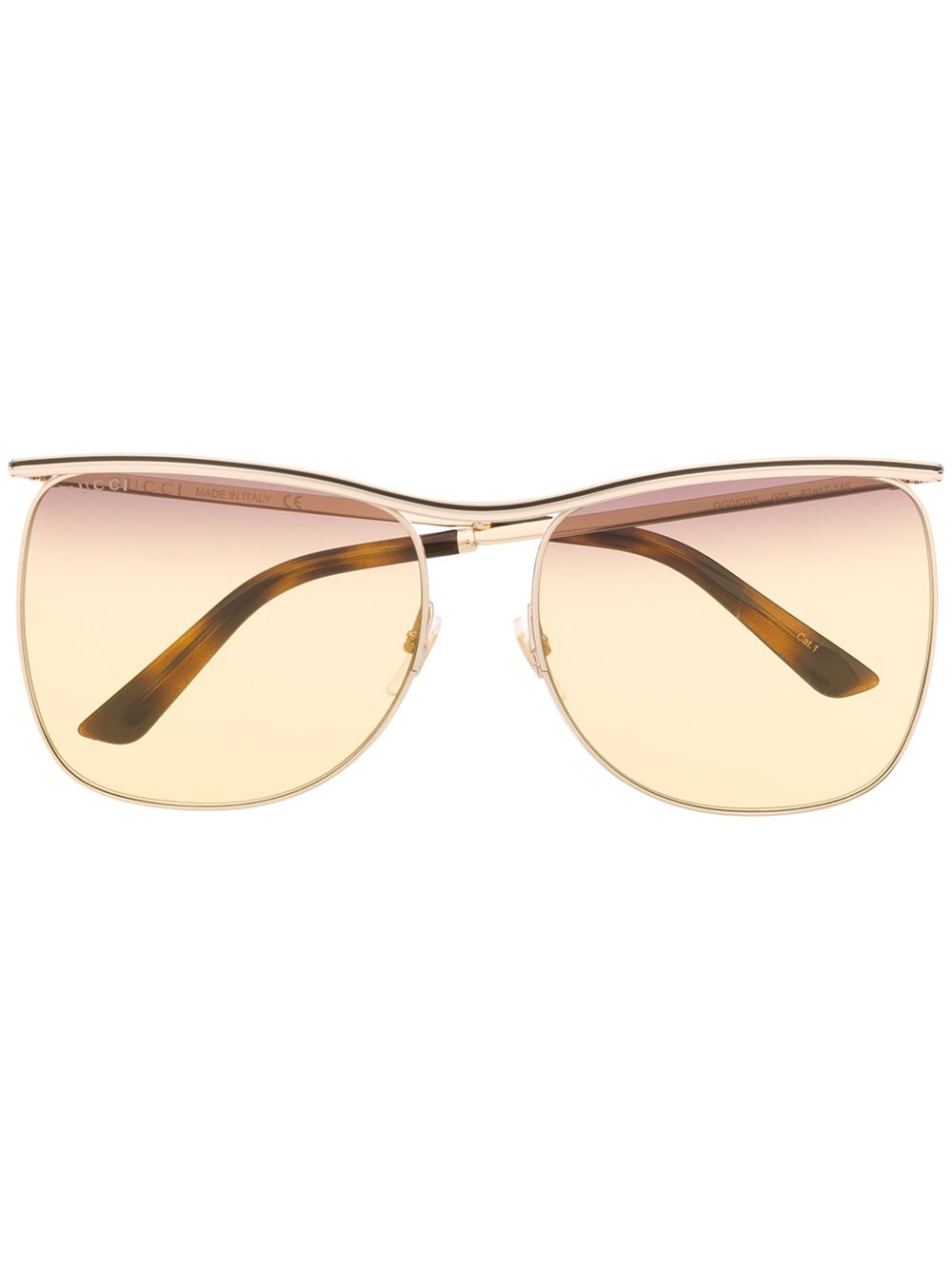 curve bridge aviator sunglasses - 1