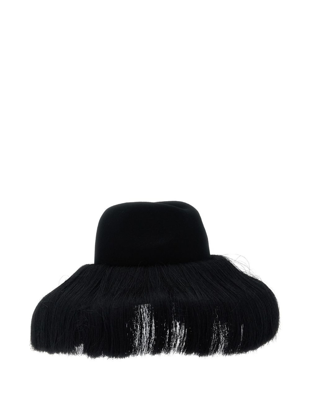 x Hizume fringed-brim fedora - 3