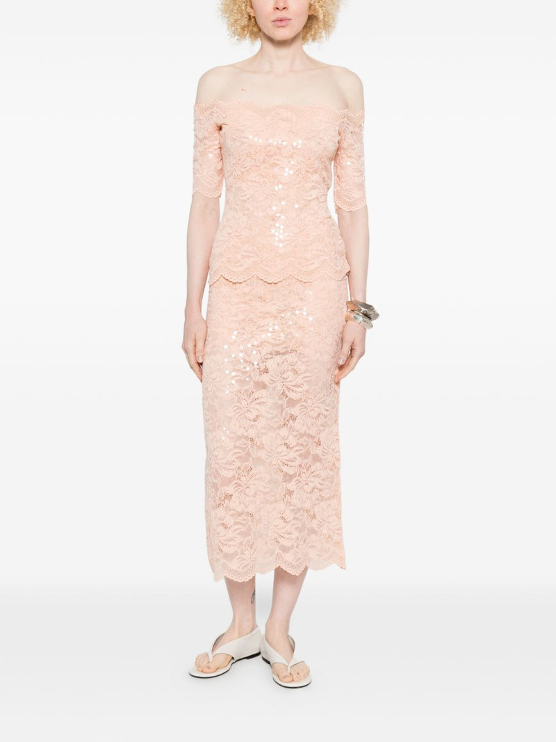 rabanne lace embellished top outlook