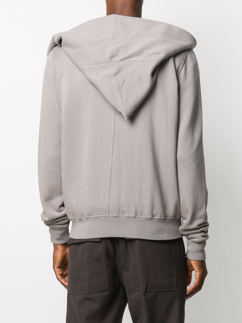 asymmetric zipped hoodie - 4