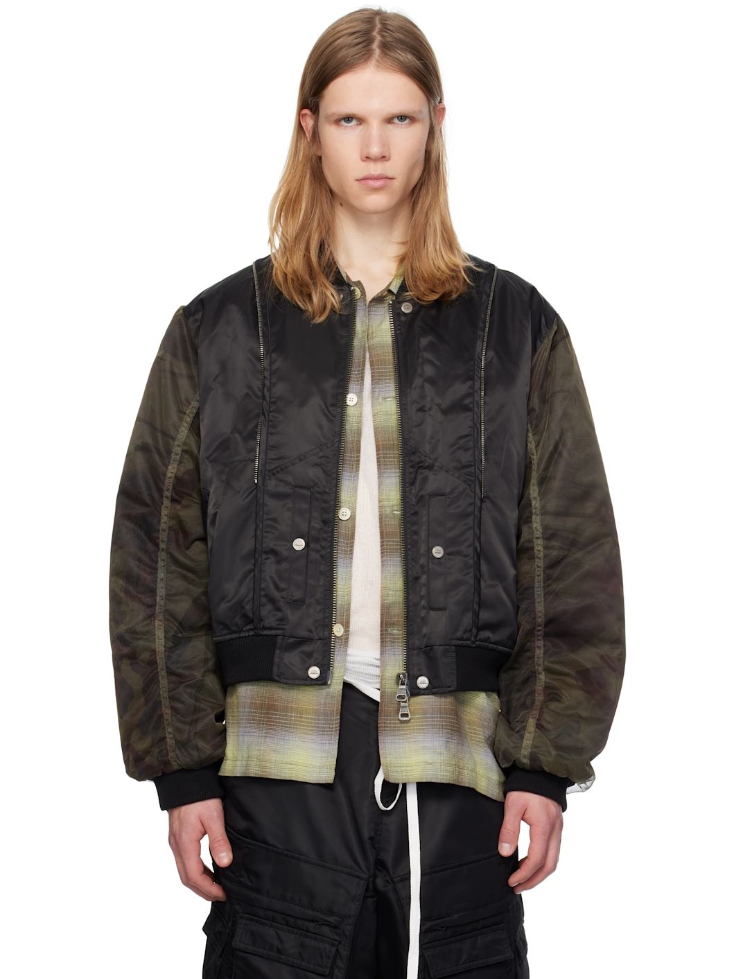 【ANDERSSON BELL】UNISEX MESH SLEEVE BOMBER JACKET/追跡付 Designer fashion, Seoul-fully created | W Concept