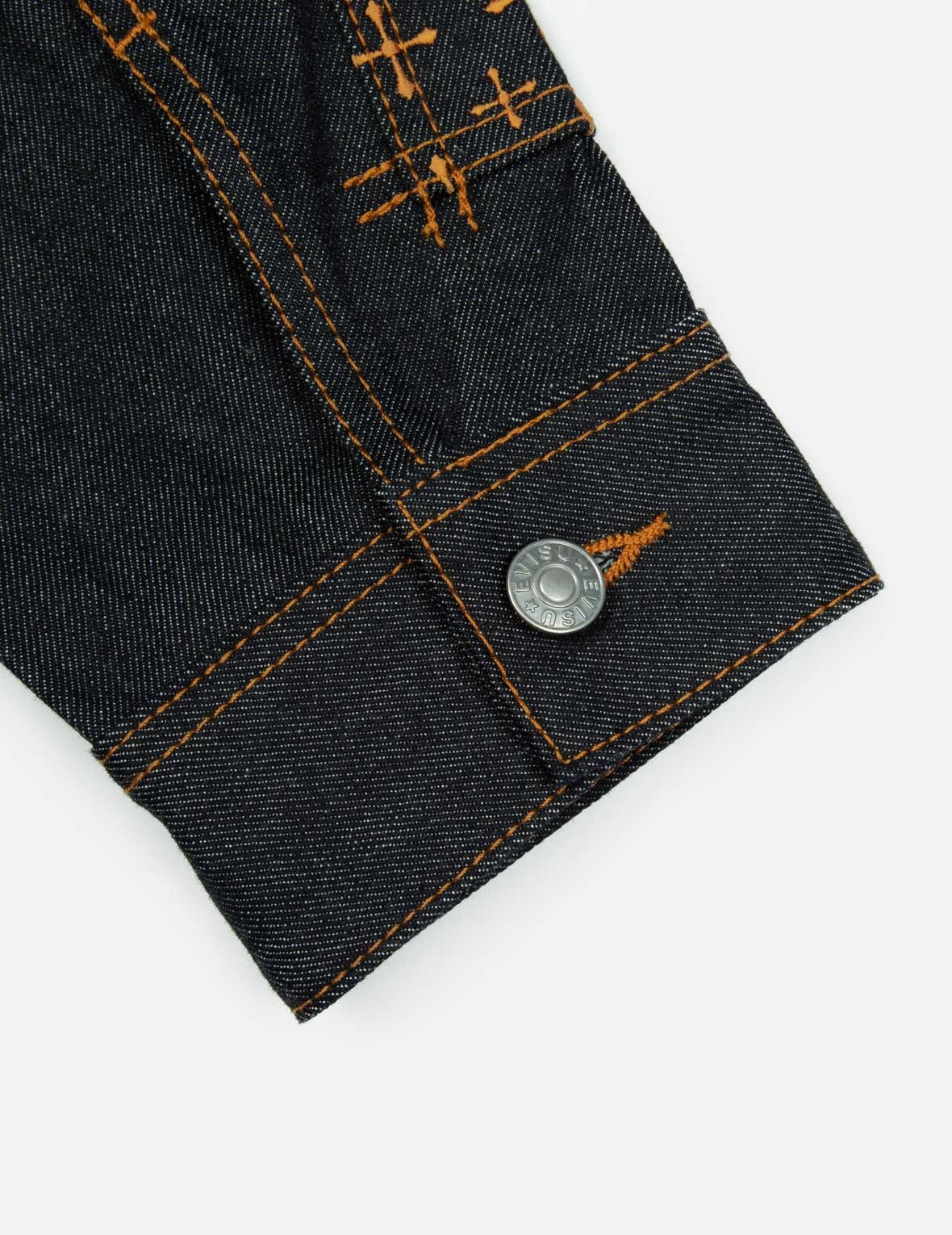 SEAGULL EMBROIDERY AND BROCADE POCKET RELAX FIT DENIM JACKET - 10