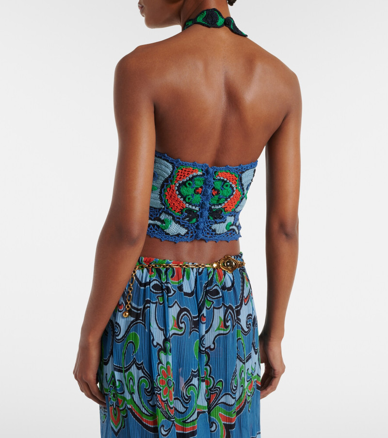 Floral crochet cotton crop top 4