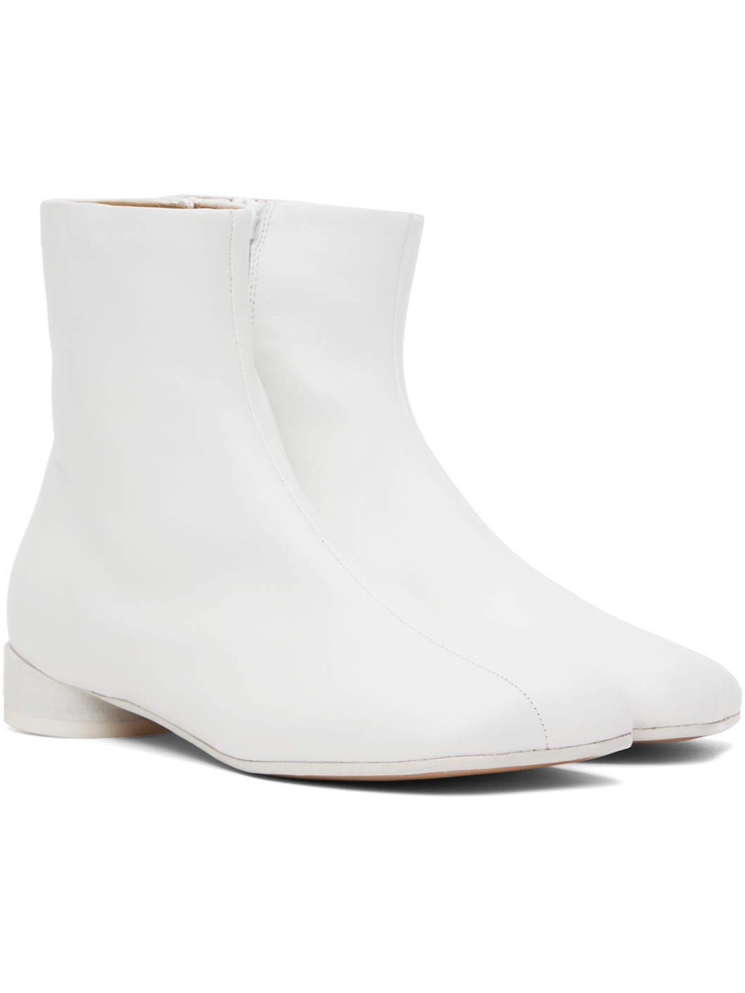 White Anatomic Ankle Boots - 4
