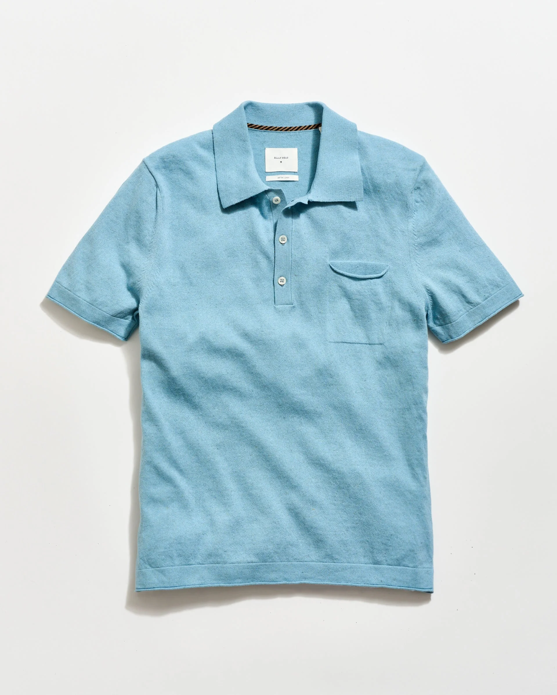 Cotton Linen Sweater Polo - 1