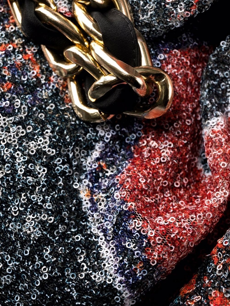 printed sequin-embellished dress 8