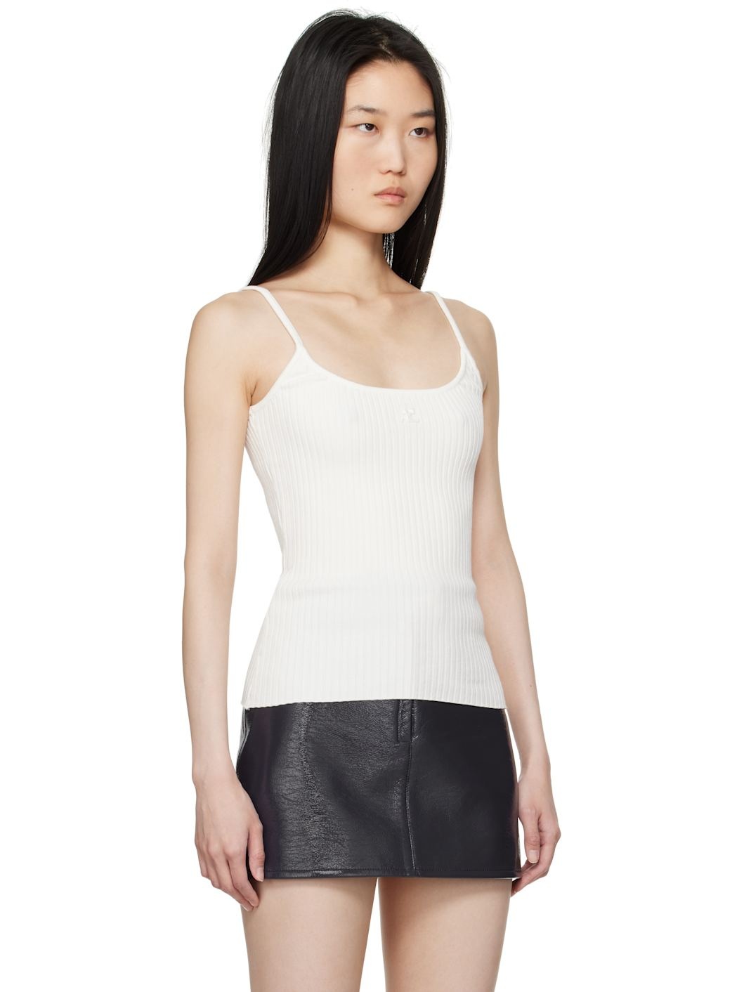 White Reedition Knit Tank Top - 2