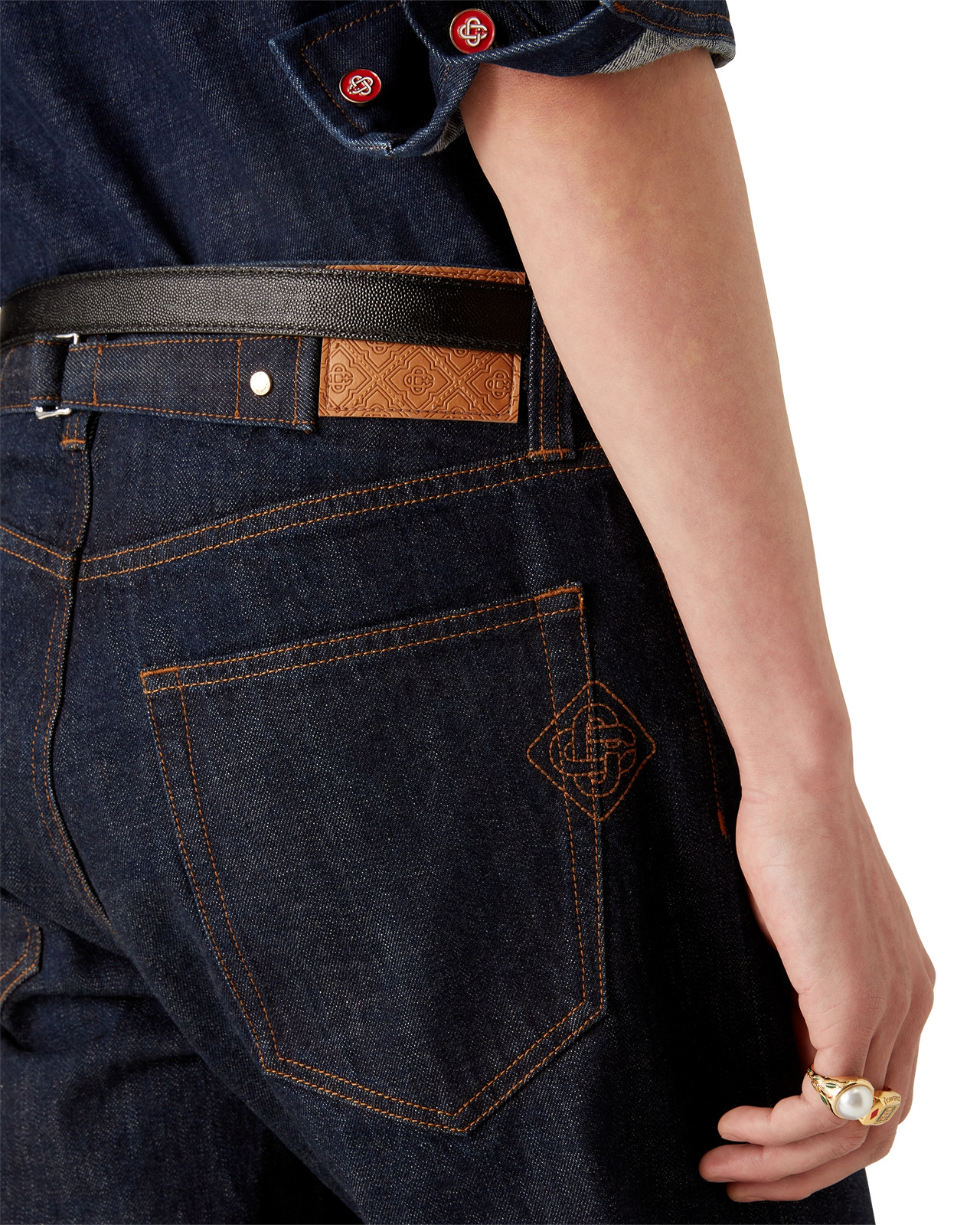 Laurel Embroidered Denim Jeans - 5