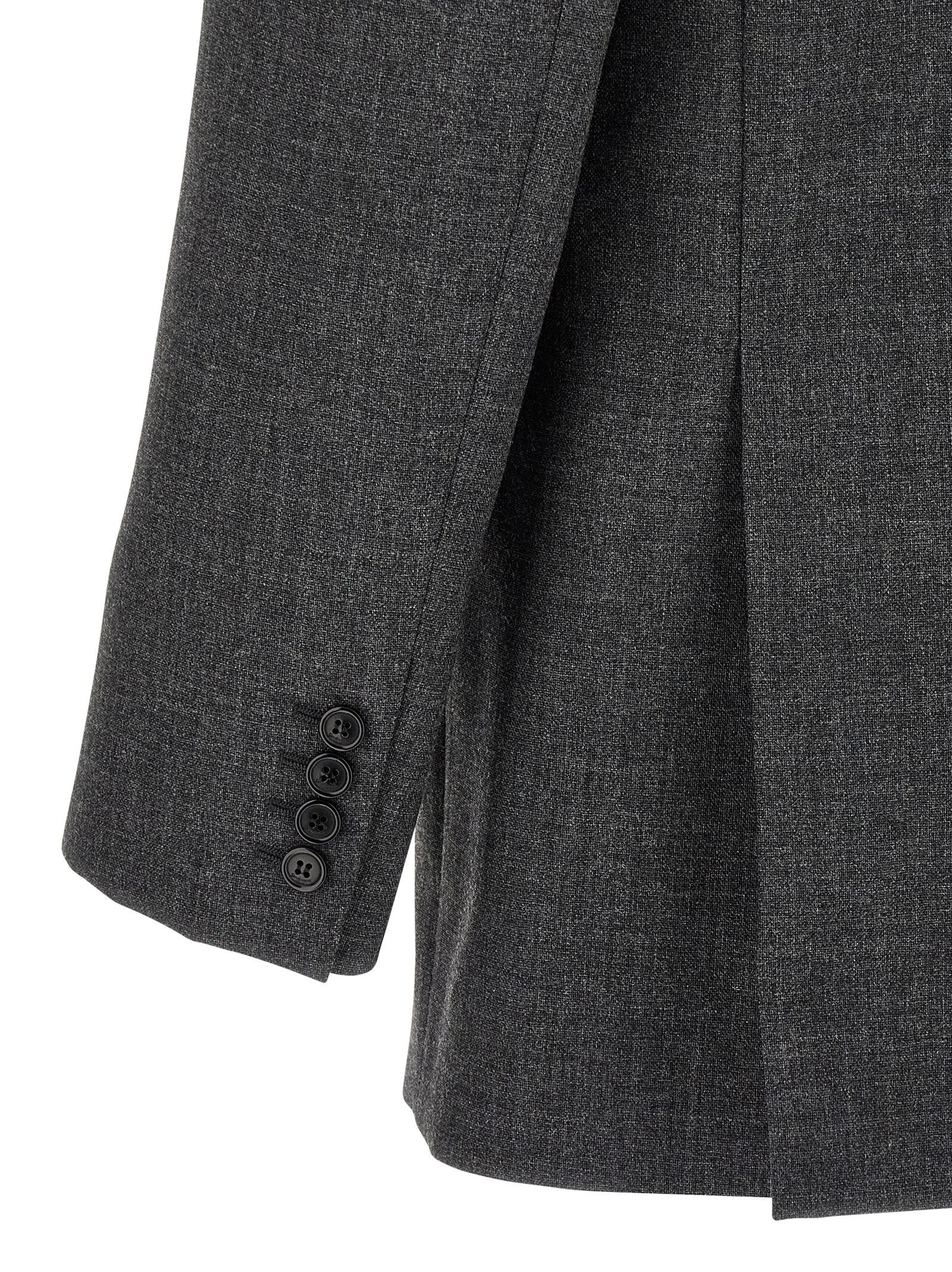 Double-Breasted Blazer Gray - 4