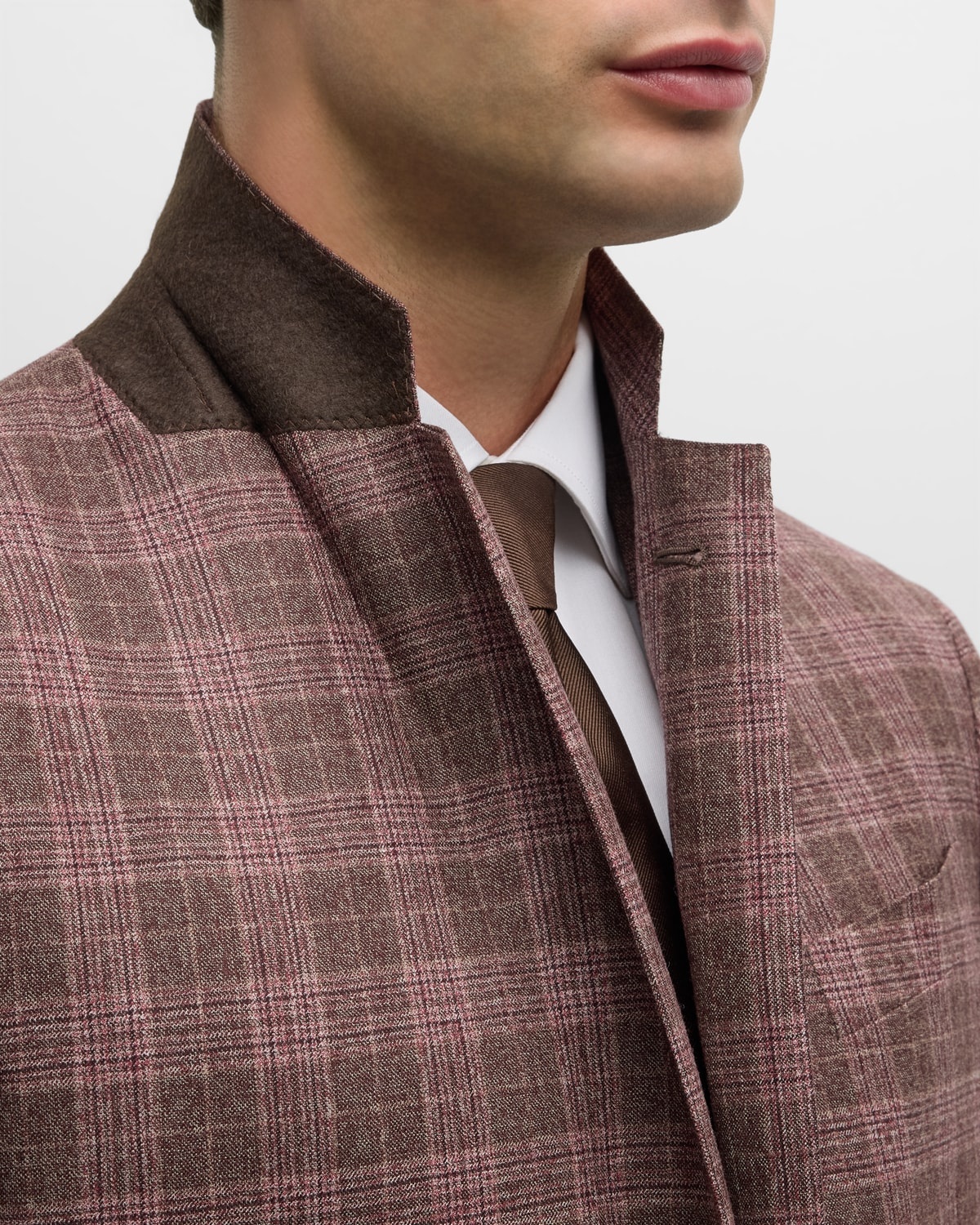 Men's Soft Wool-Cashmere Plaid Sport Coat - 8