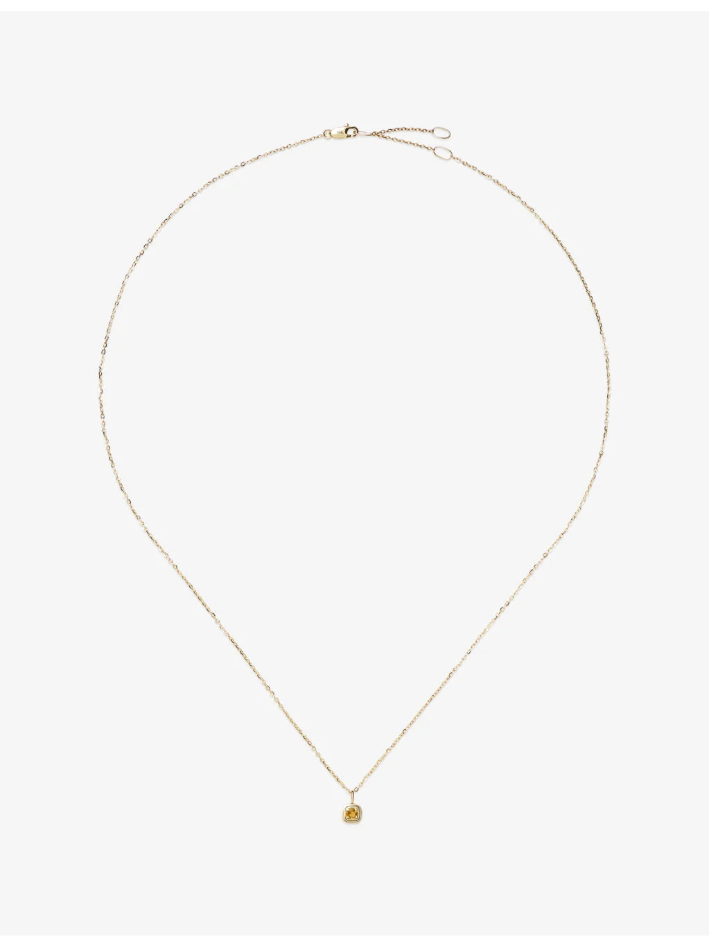 Fine November Birthstone 18ct Yellow Gold And Citrine Pendant Necklace - 1