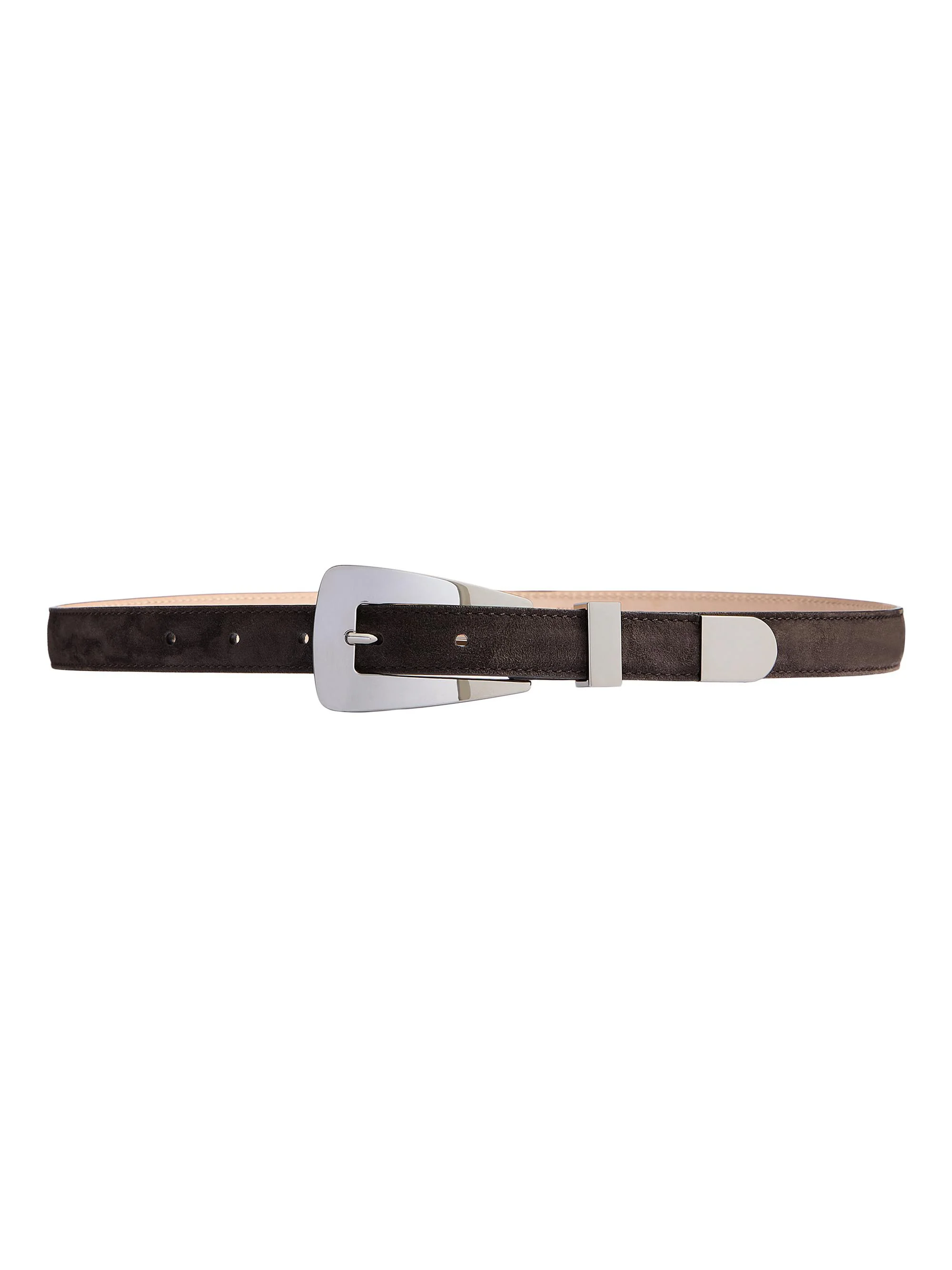Women's 25MM Lucca Leather Belt - Dark Brown - 1